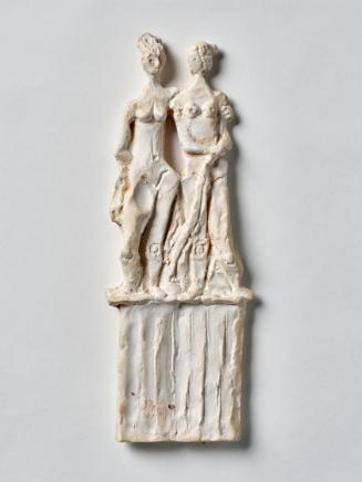 Fritz Wotruba, Relief mit zwei Figuren, 1949, Gipsguss nach Tonmodell, 24 × 8,5 × 2 cm, Belvede…