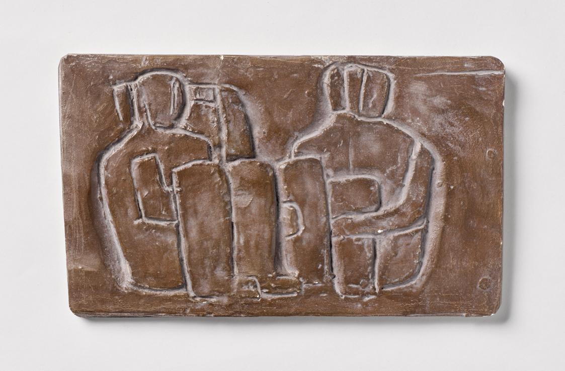 Fritz Wotruba, Acht kleine Reliefs, Relief 6, Anfang der 1950er Jahre, Gipsguss nach Tonmodell,…