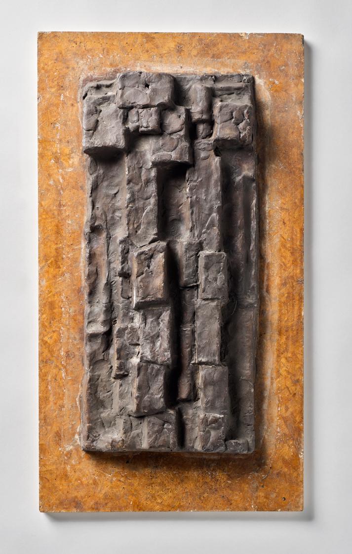 Fritz Wotruba, Relief mit zwei Figuren, Entwurf für Großes Relief mit zwei Figuren, 1960, Ton,  ...