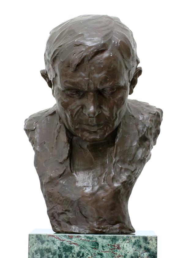 Gustinus Ambrosi, Alfons Petzold, 1916, Bronze auf Serpentin-Postament, H: 45 cm, Belvedere, Wi…
