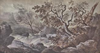 Charles de Thomas, Wildbach, 1795, Kohlestift und  Aquarell auf Papier, 40,5 × 75,2 cm, Belvede ...