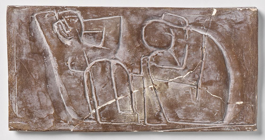 Fritz Wotruba, Acht kleine Reliefs, Relief 2, Anfang der 1950er Jahre, Gipsguss nach Tonmodell,…