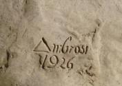 Gustinus Ambrosi, Anton Cornet, Detail: Bezeichnung, 1926, Gips, H: 62 cm, Belvedere, Wien, Inv ...