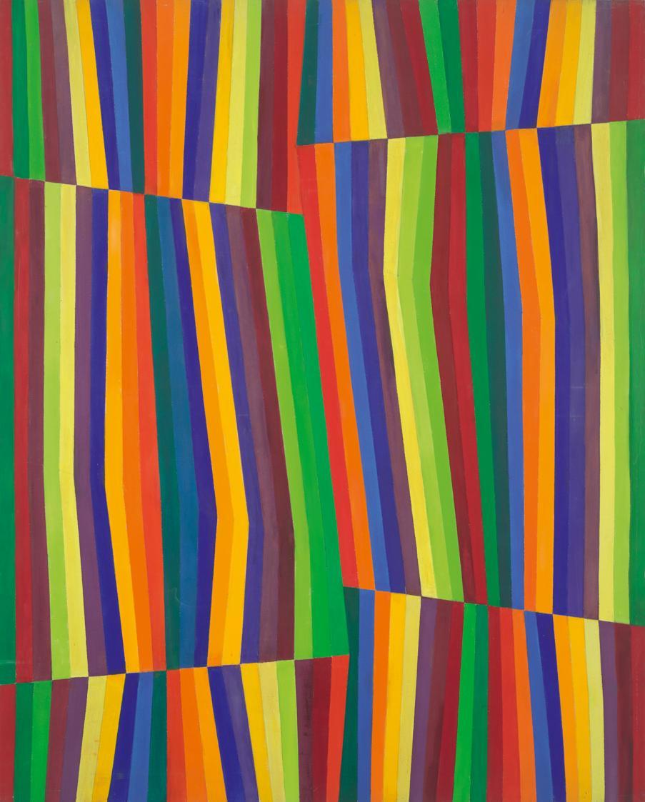 H+H Joos, Transvibration, 1972, Acryl auf Leinwand, ungerahmt: 162 × 130 cm, Belvedere, Wien, I ...