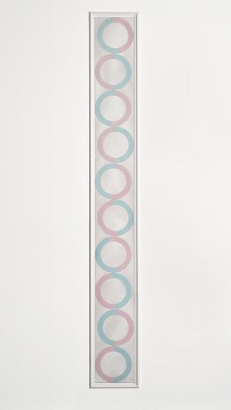 Walter Obholzer, Vertikales Panorama, gefüllt, 1991, Tempera auf Aluminium, 264 x 28 cm, Belved…