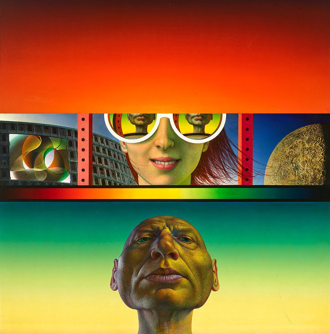 Rudolf Hausner, Adam vis-à-vis ("Der alte und der neue Adam"), 1970, Tempera, Acryl, Harzölfarb ...