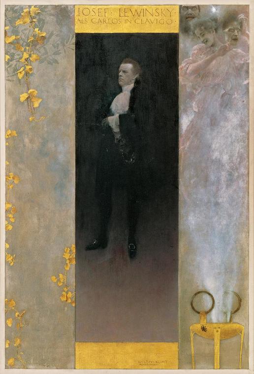 Gustav Klimt, Josef Lewinsky als Carlos in Clavigo, 1895, Öl auf Leinwand, 60 × 44 cm, Belveder…