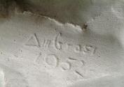 Gustinus Ambrosi, Annemarie Schindler, Detail: Bezeichnung, 1952, Gips, H: 48 cm, Belvedere, Wi ...