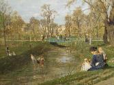 Tina Blau, Frühling im Prater, 1882, Öl auf Leinwand, 214 × 291 cm, Belvedere, Wien, Inv.-Nr. 2…
