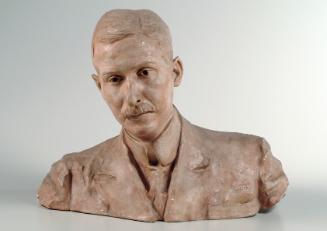 Gustinus Ambrosi, Der Schriftsteller Stefan Zweig (1881-1942), 1913, Gips, rötlich getönt (auf …