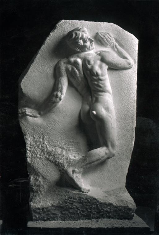 Version in Gips des Grabmals für Ludwig Tachezy am Westfriedhof in Innsbruck