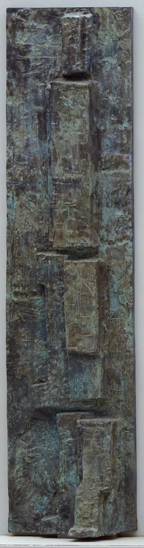 Fritz Wotruba, Marburger Relief (erste Platte von acht Reliefplatten), 1963/1964, Bronze, 163,5…