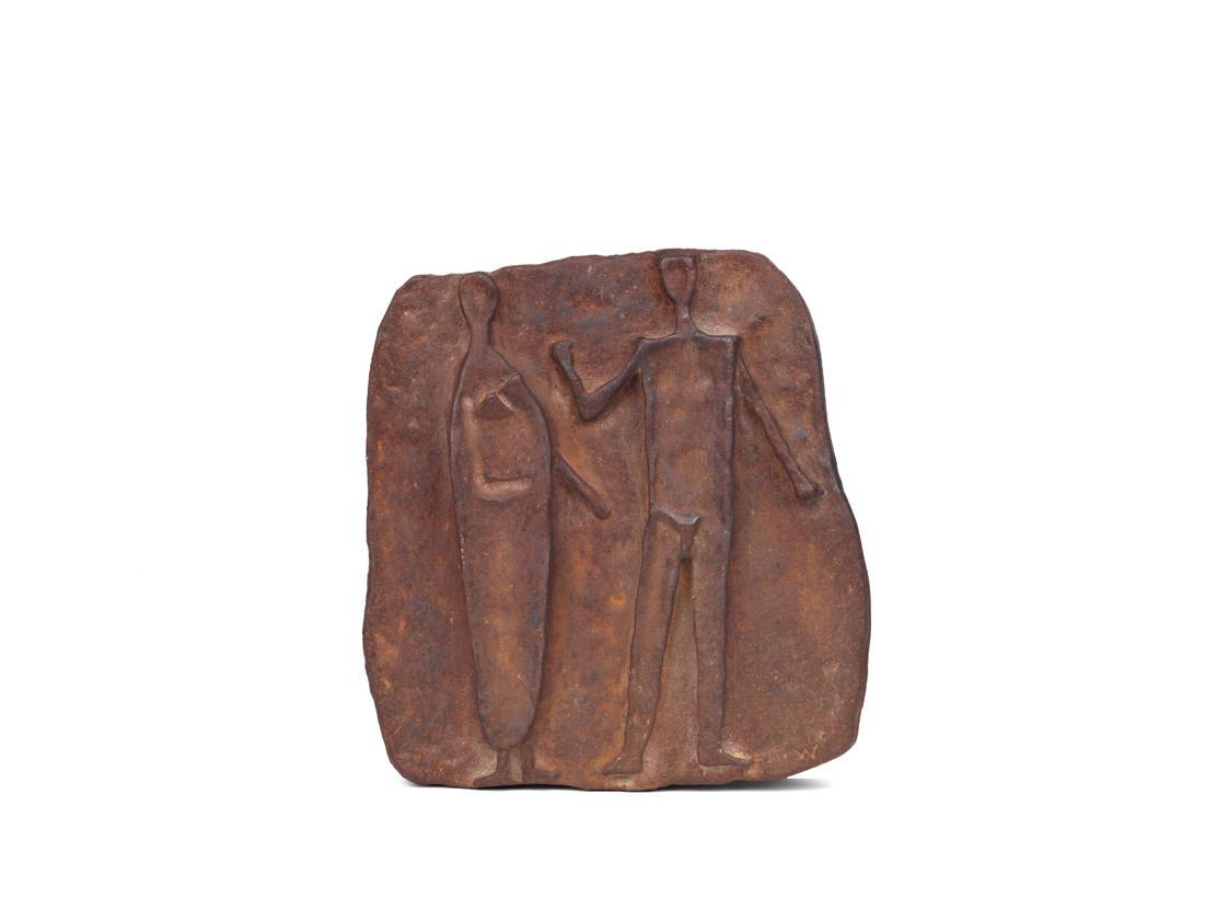 Fritz Wotruba, Mann und Frau, 1948, Gusseisen, 28 × 26 × 2,5 cm, Dauerleihgabe Fritz Wotruba We ...