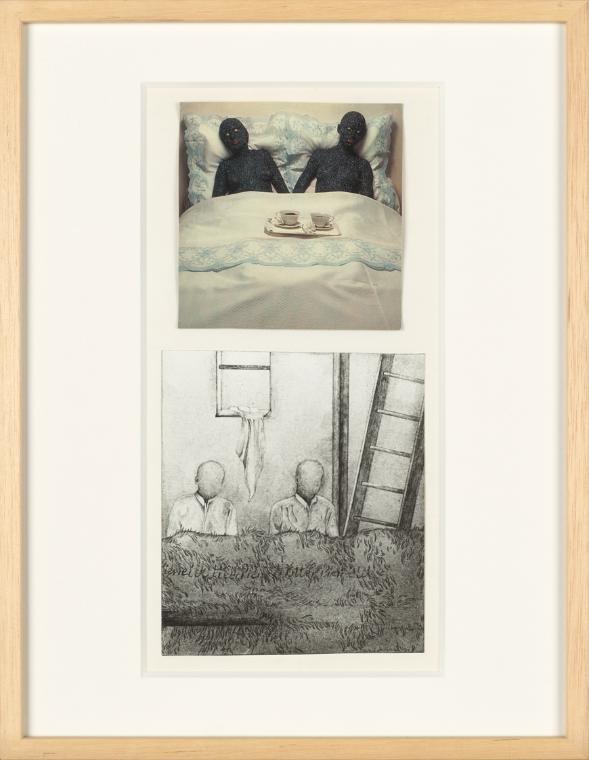 Birgit Jürgenssen, Wörterbuch der Gemeinplätze - Flaubert, 1975–1978, Farbfotografie und S/W-Fo…