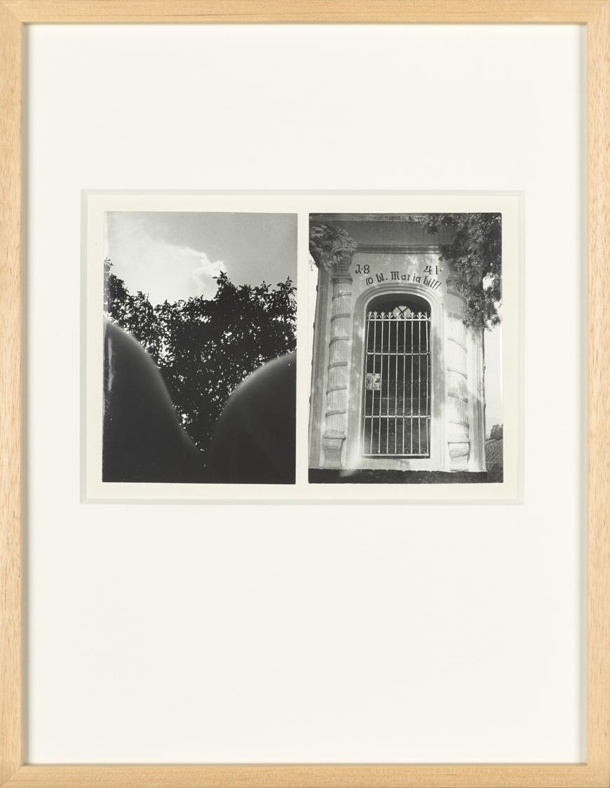Birgit Jürgenssen, Wörterbuch der Gemeinplätze (Flaubert), 1975–1978, 2 S/W-Fotografien (Vintag…