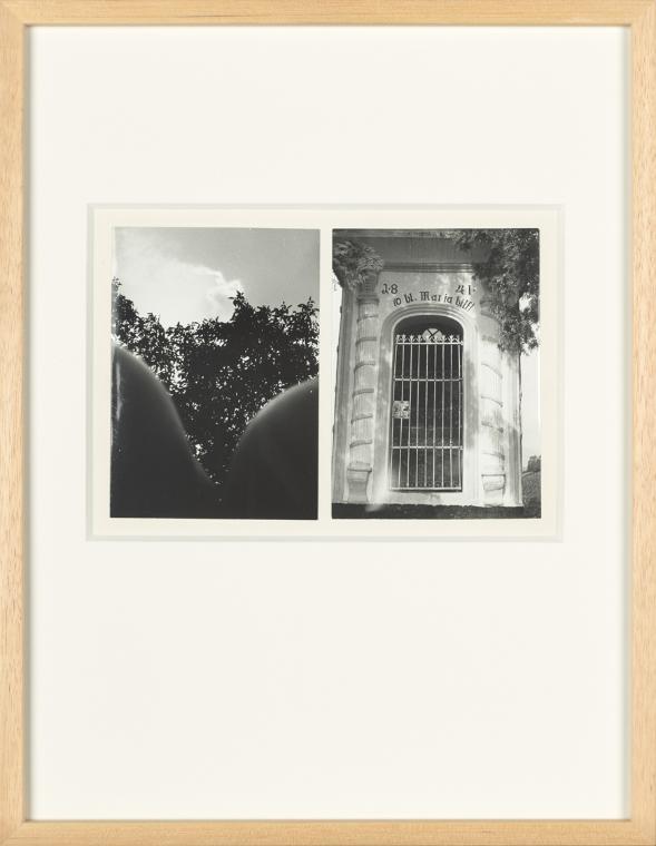 Birgit Jürgenssen, Wörterbuch der Gemeinplätze (Flaubert), 1975–1978, 2 S/W-Fotografien (Vintag…