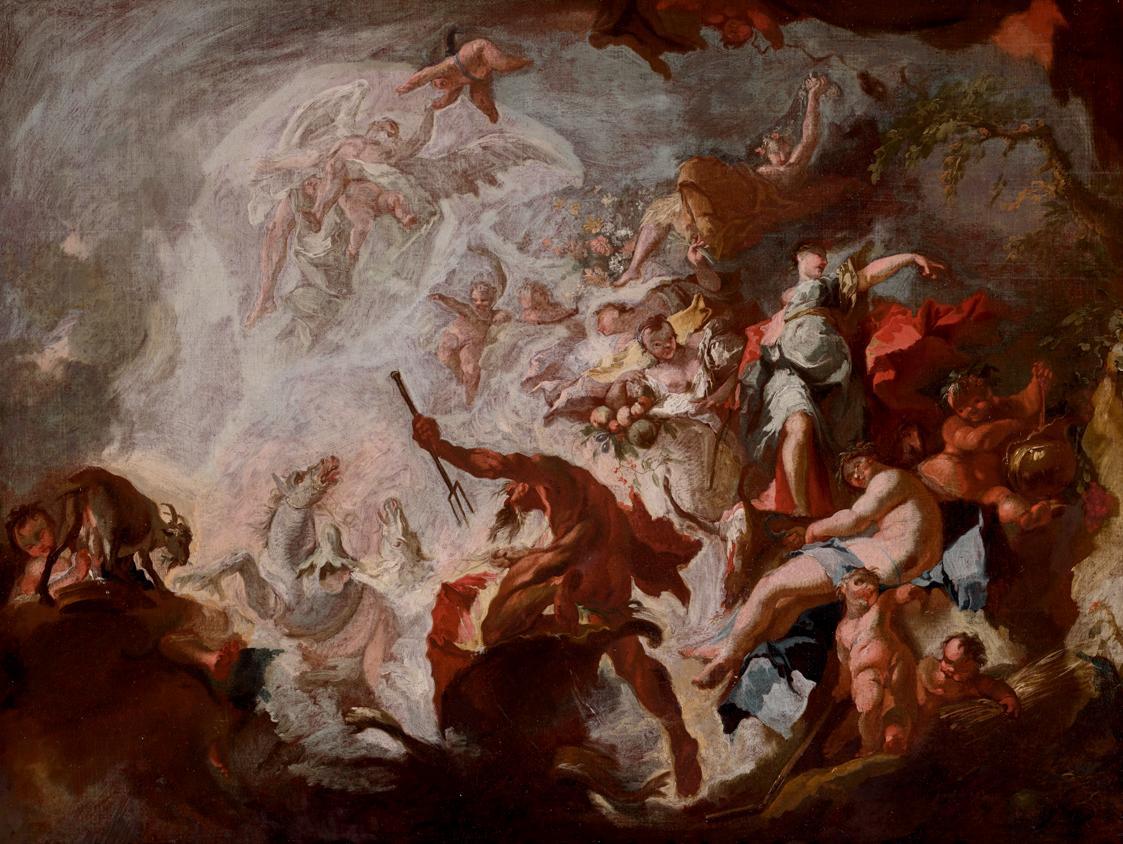 Franz Anton Maulbertsch, Allegorie des Goldenen Zeitalters, um 1750/1755, Öl auf Leinwand, 56 x…