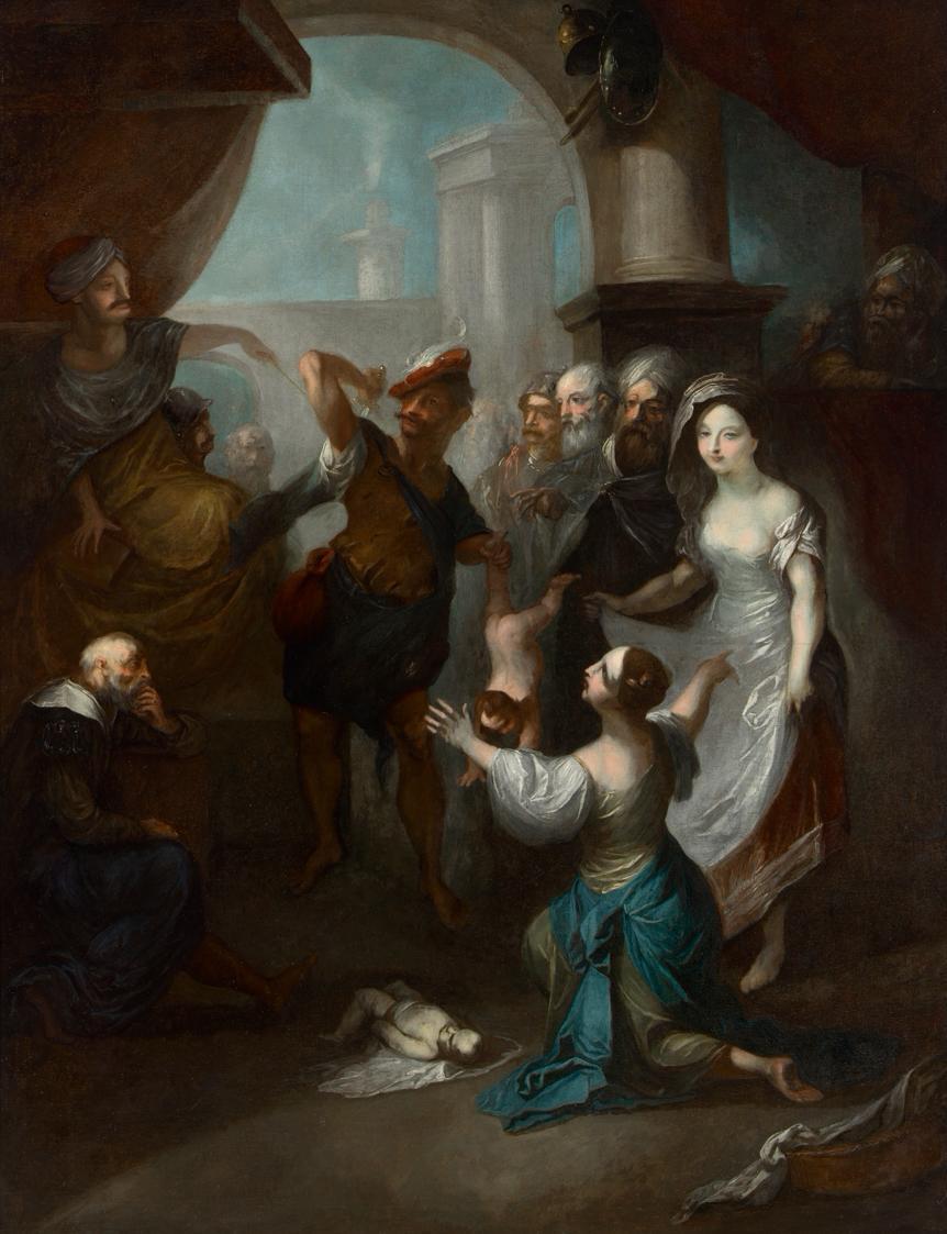 Franz Anton Maulbertsch, Das Urteil Salomons, um 1785/1790, Öl auf Leinwand, ungerahmt: 150 × 1…