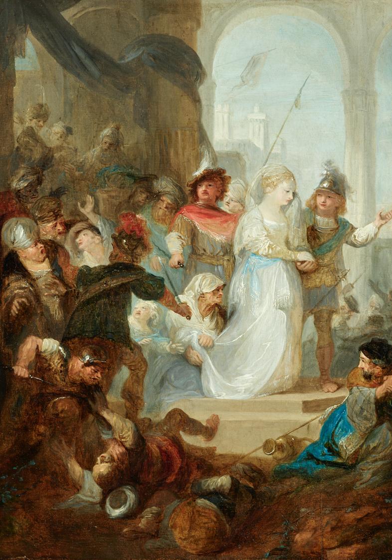 Franz Anton Maulbertsch, Esther und Hatach, 1787/1790, Öl auf Holz, 33,7 x 24,7 cm, Belvedere, …