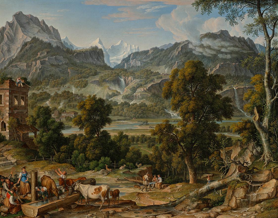Josef Anton Koch, Das Berner Oberland, 1815, Öl auf Leinwand, 70 x 89 cm, Belvedere, Wien, Inv.…