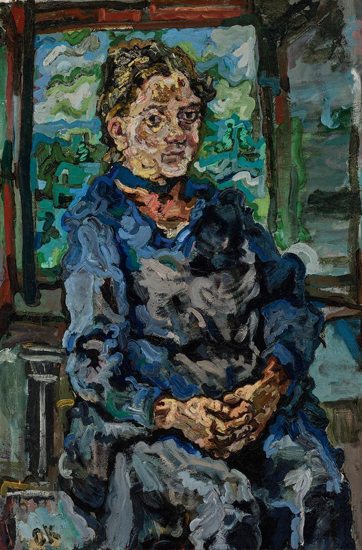 Oskar Kokoschka, Romana Kokoschka, die Mutter des Künstlers, 1917, Öl auf Leinwand, 112 × 75 cm ...