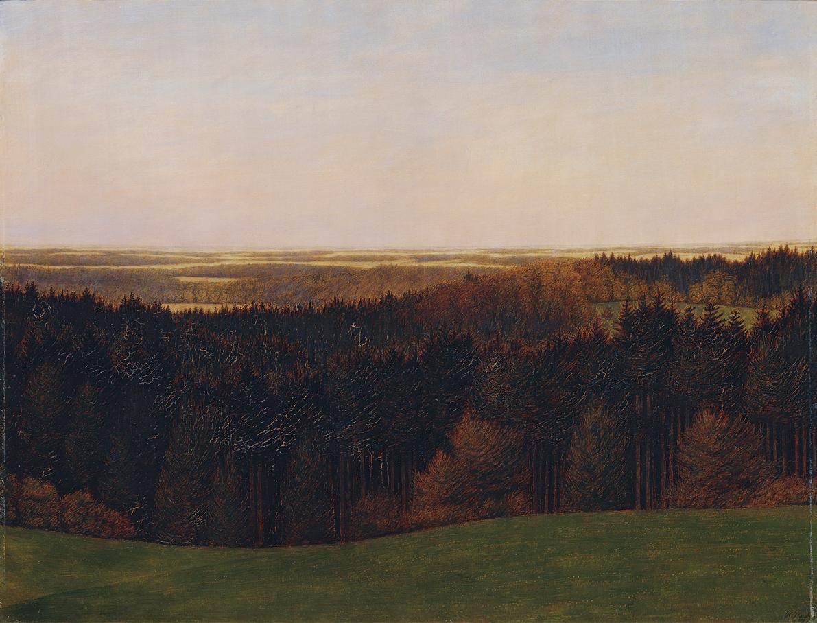 Karl Haider, Über allen Gipfeln ist Ruh´, 1908, Öl auf Leinwand, 87,5 x 115 cm, Belvedere, Wien ...