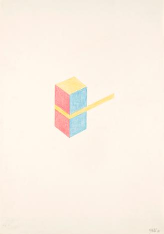 Roland Goeschl, Ohne Titel, 1974, Bleistift und Buntstift auf Papier, 44,1 × 31,1 cm, Belvedere…