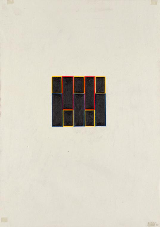 Roland Goeschl, Ohne Titel, 1975, Bleistift und Buntstift auf Papier, 42 × 29,7 cm, Belvedere, …