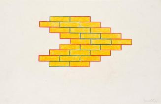 Roland Goeschl, Ohne Titel, 1971, Buntstift auf Papier, 20,2 × 30,8 cm, Belvedere, Wien, Inv.-N…