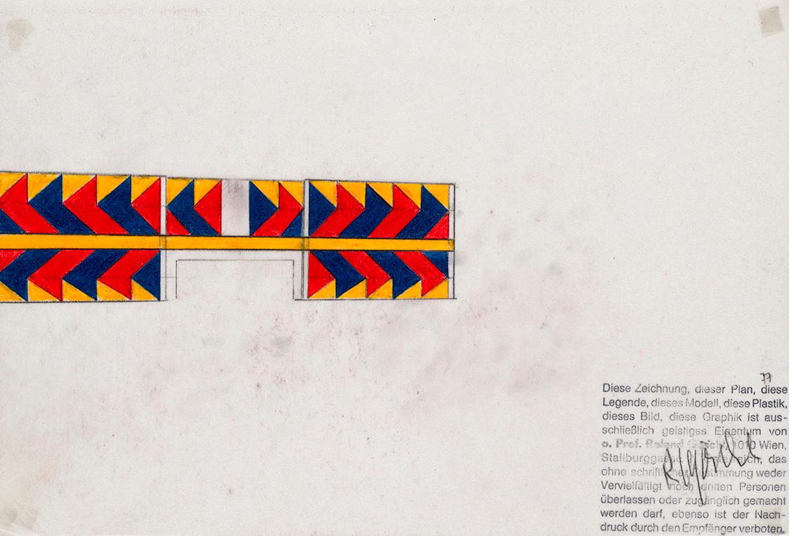 Roland Goeschl, Ohne Titel, 1977, Bleistift und Buntstift auf Papier, 20 × 29,5 cm, Belvedere, …