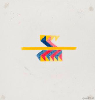Roland Goeschl, Ohne Titel, 1978, Bleistift und Buntstift auf Seidenpapier, 21 × 20 cm, Belvede…