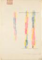 Roland Goeschl, Ohne Titel, 1986, Bleistift und Buntstift auf Seidenpapier, 42 × 29,6 cm, Belve…