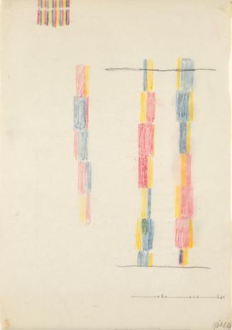 Roland Goeschl, Ohne Titel, 1986, Bleistift und Buntstift auf Seidenpapier, 42 × 29,6 cm, Belve…