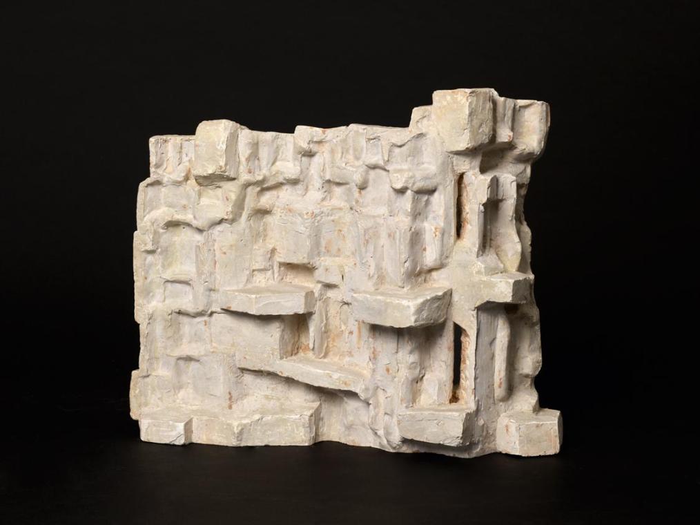 Fritz Wotruba, Architekturrelief. Entwurf eines reliefartigen Seitenteils für die Bühnenbauten …