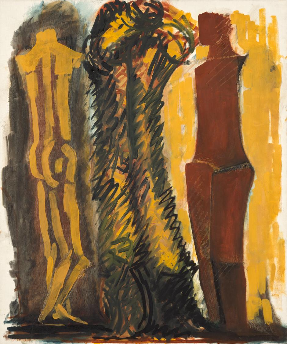 Fritz Wotruba, Drei Figuren, 1973, Öl auf Leinwand, 65 × 54,7 cm, Belvedere, Wien, Inv.-Nr. FW …