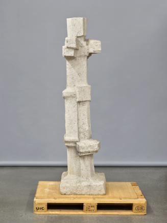 Fritz Wotruba, Große stehende Figur, 1958/1959, 1970, Mannersdorfer Kalkstein, 194,5 × 53 × 52,…