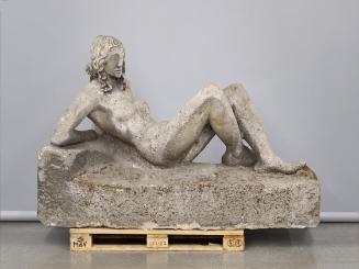 Fritz Wotruba, Grosse Liegende, 1931, Kalksandstein, 198 × 72 × 133 cm, 1100 kg, Belvedere, Wie…