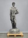 Fritz Wotruba, Grosse dunkle Figur, 1933, Hartsandstein, schwarz bemalt, 243 × 82,5 × 55,5 cm, …