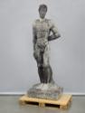 Fritz Wotruba, Grosse dunkle Figur, 1933, Hartsandstein, schwarz bemalt, 243 × 82,5 × 55,5 cm, …