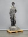 Fritz Wotruba, Grosse dunkle Figur, 1933, Hartsandstein, schwarz bemalt, 243 × 82,5 × 55,5 cm, …