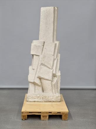 Fritz Wotruba, Skulptur, 1968, Kalkstein Veselje Unito, 182,5 × 66 × 34 cm, 515 kg, Belvedere,  ...