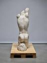 Fritz Wotruba, Torso, 1928–1929, Mannersdorfer Kalkstein, 141 × 41,5 × 44 cm, 200 kg, Belvedere…