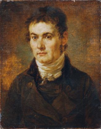 Josef Georg von Edlinger, Mann mit weißer Halsbinde, um 1800, Öl auf Leinwand, 54,5 x 42,5 cm, …