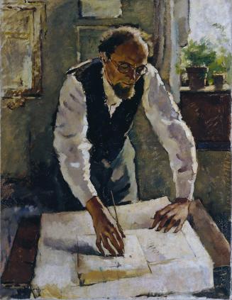 Anton Lutz, Der Maler Egge Sturm-Skrla, 1935, Öl auf Leinwand, 130 x 100 cm, Schenkung Privatbe…
