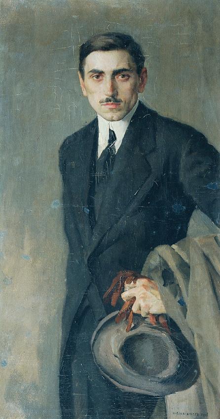 Hans Schachinger, Der Maler Fritz Zerritsch, 1916, Öl auf Leinwand, 108,5 x 58 cm, Belvedere, W…