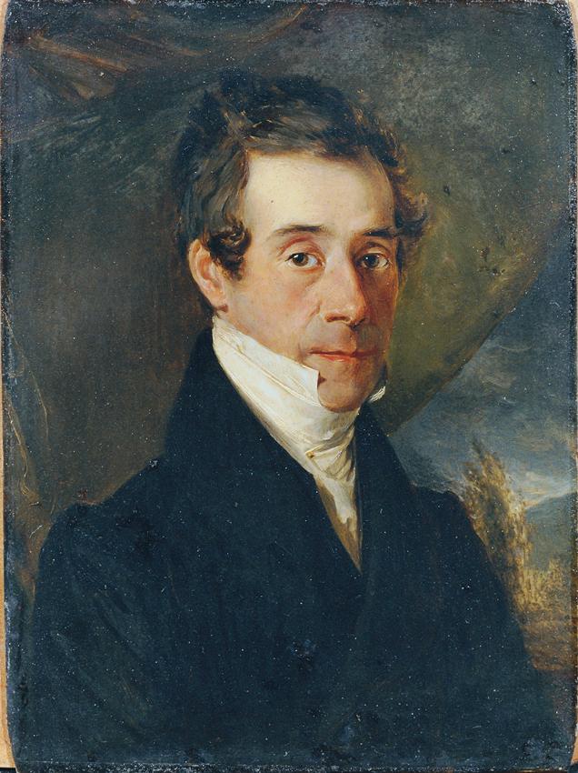 Michael Moritz Daffinger, Herrenporträt, vor 1841, Öl auf Elfenbein, 13 × 9,7 cm, Belvedere, Wi…