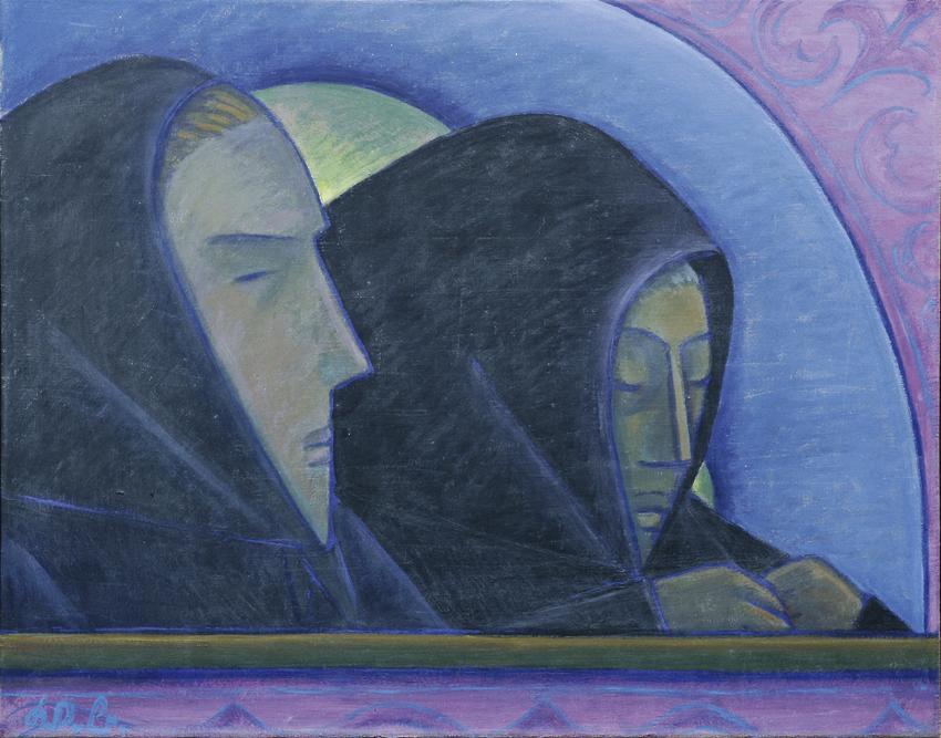 Werner Berg, Betende, 1963, Öl auf Leinwand, 75 x 95,2 cm, Artothek des Bundes, Dauerleihgabe i…