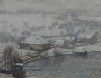 Walther Gamerith, Winterlandschaft am Attersee, 1937, Öl auf Leinwand, 57 x 74 cm, Belvedere, W…