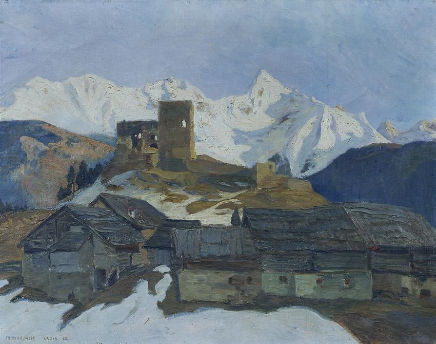 Mathilde Sitta-Allé, Winter in Ladis (Tirol), 1925, Öl auf Leinwand, 61 × 77 cm, Belvedere, Wie…