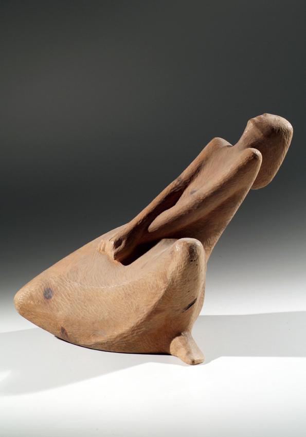 Walter Leitner, Die Leidende, um 1950, Lindenholz, H: 31 cm, Belvedere, Wien, Inv.-Nr. 4622